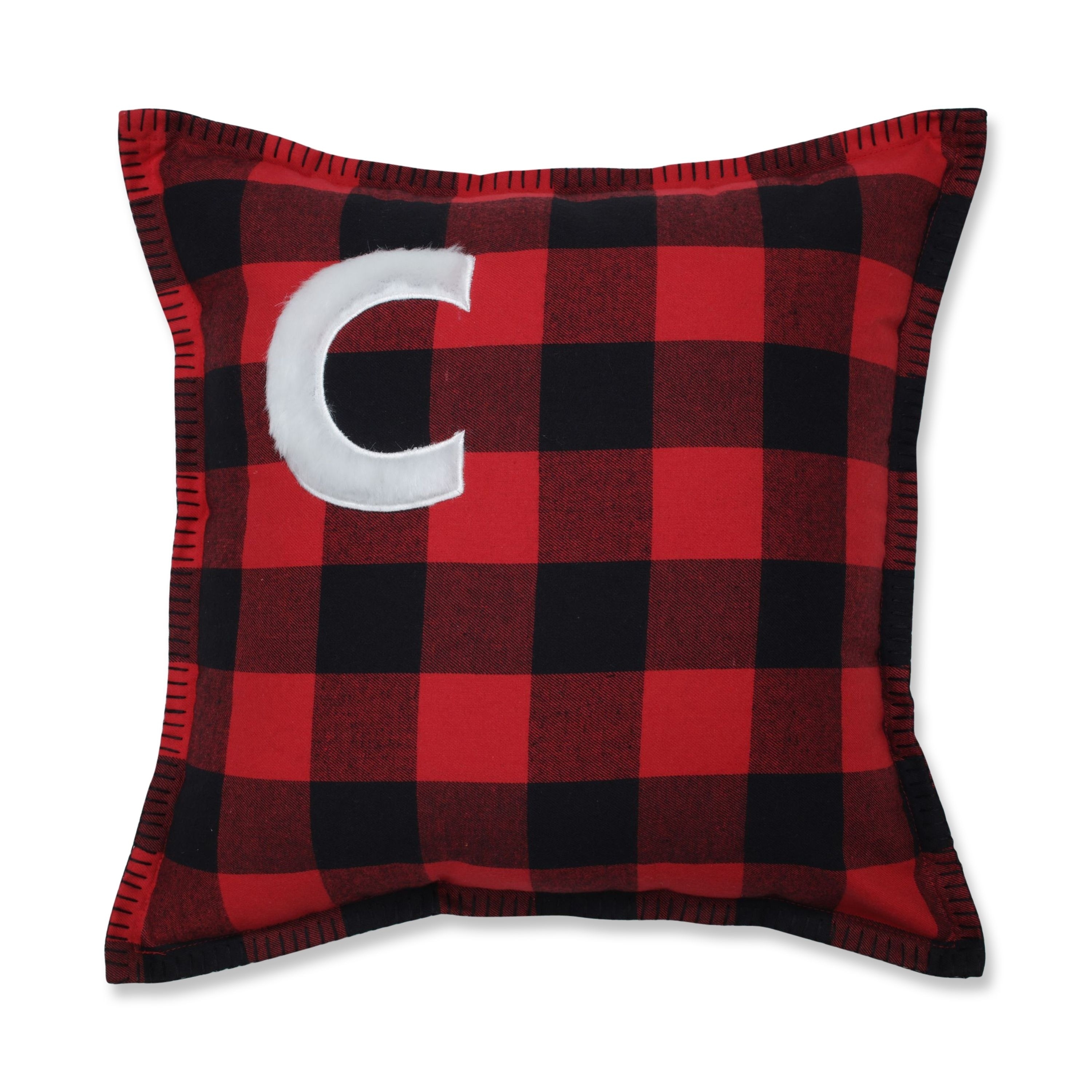 Red and Tan Pillow Covers Plaid Buffalo Check Stars Solid 