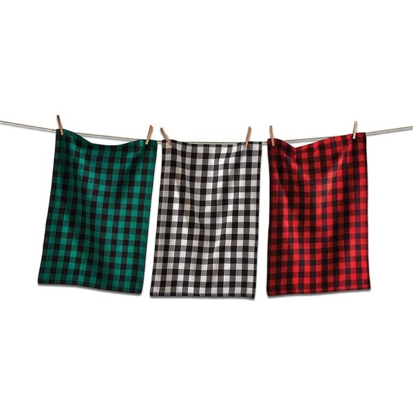 TAG Buffalo Check Dishtowel Set Of 3 Multi