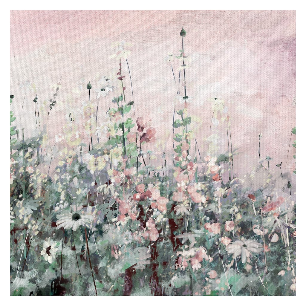 Fine Art canvas Madeline Square II Wildflowers By Studio Arts Canvas Art Print - Multi-color