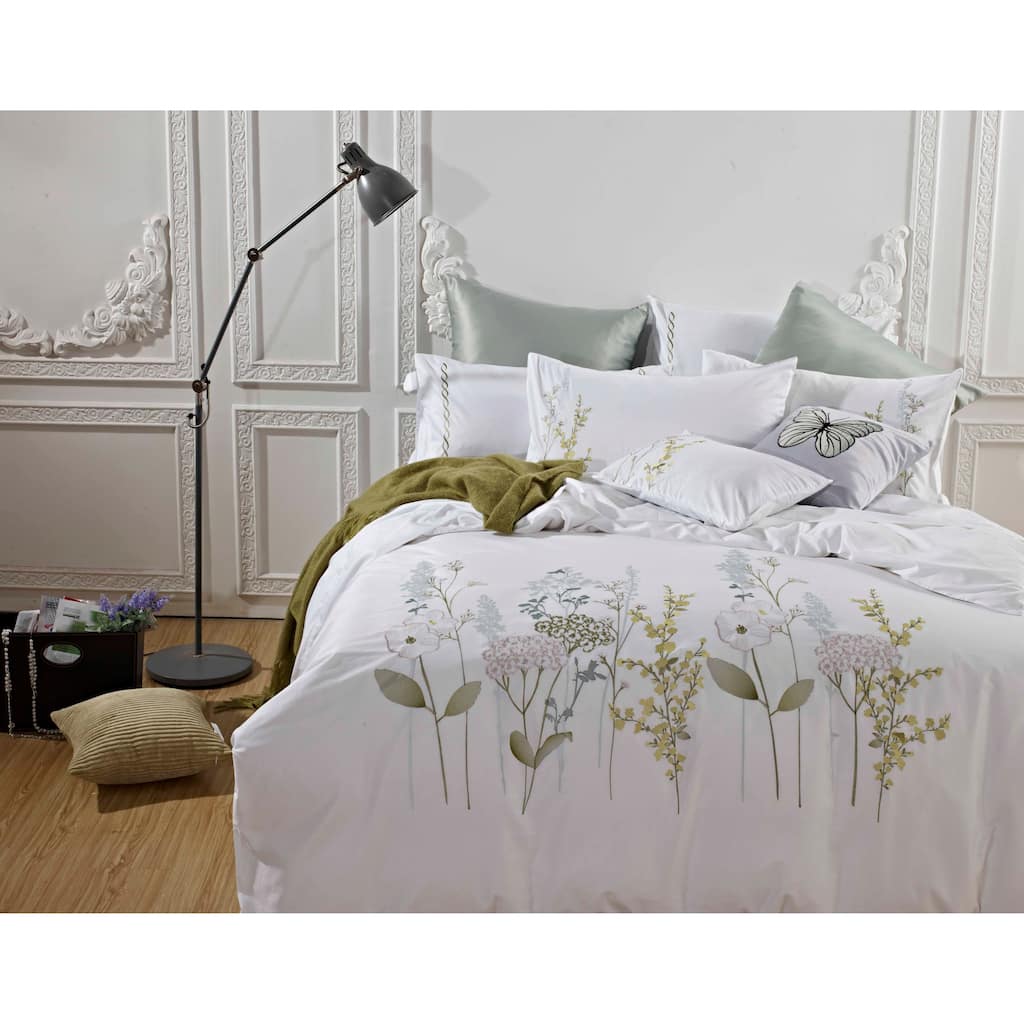 Broderie ensemble housse de couette Collection Spring Blossom Embroidery Duvet Set