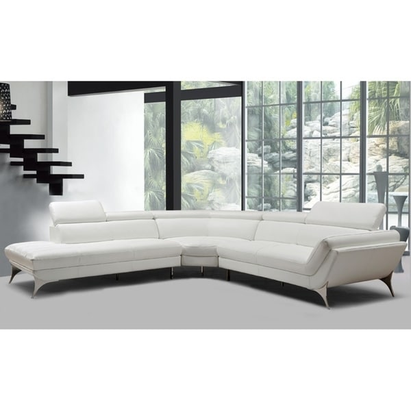 Divani Casa Graphite Modern White Leather Sectional Sofa On Divani Casa Graphite Modern White Leather Sectional Sofa