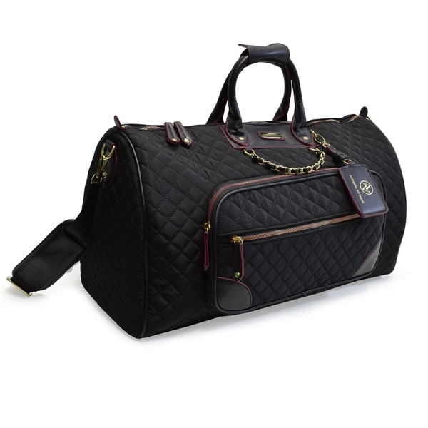 adrienne vittadini quilted duffle bag