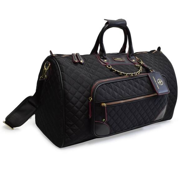 Adrienne Vittadini 22 Inch Quilted Duffle With Chain Strap Overstock 24036239
