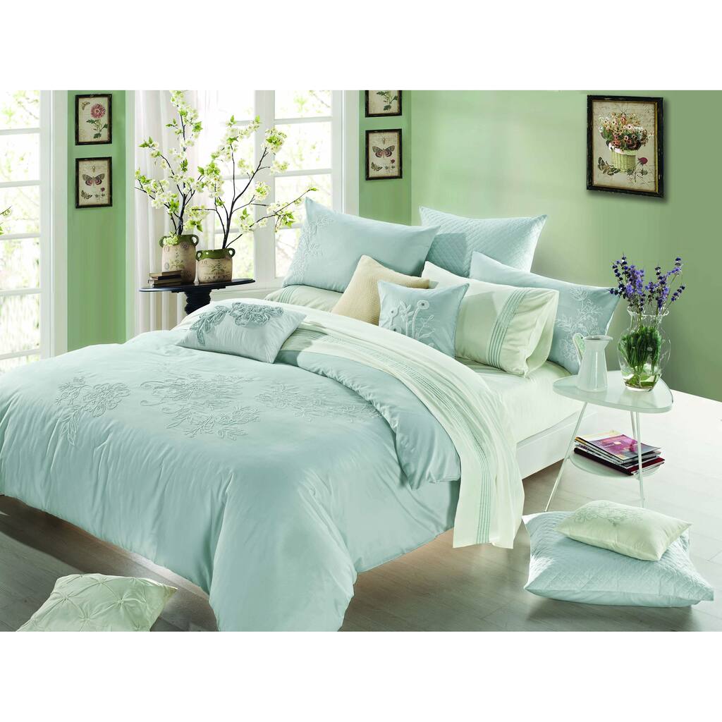Broderie ensemble housse de couette Collection Camellia Embroidery Duvet Set