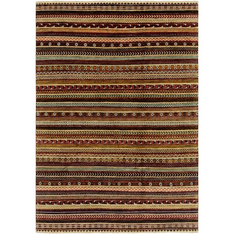 Hand Knotted Modern Ziegler Wool Area Rug - 6' 8 x 9' 6