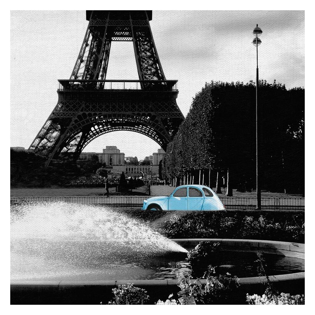 Masterpiece Art Gallery Tower And 2CV Paris By Noah Bay Canvas Art Print