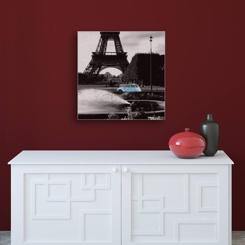 Masterpiece Art Gallery Tower And 2CV Paris By Noah Bay Canvas Art Print
