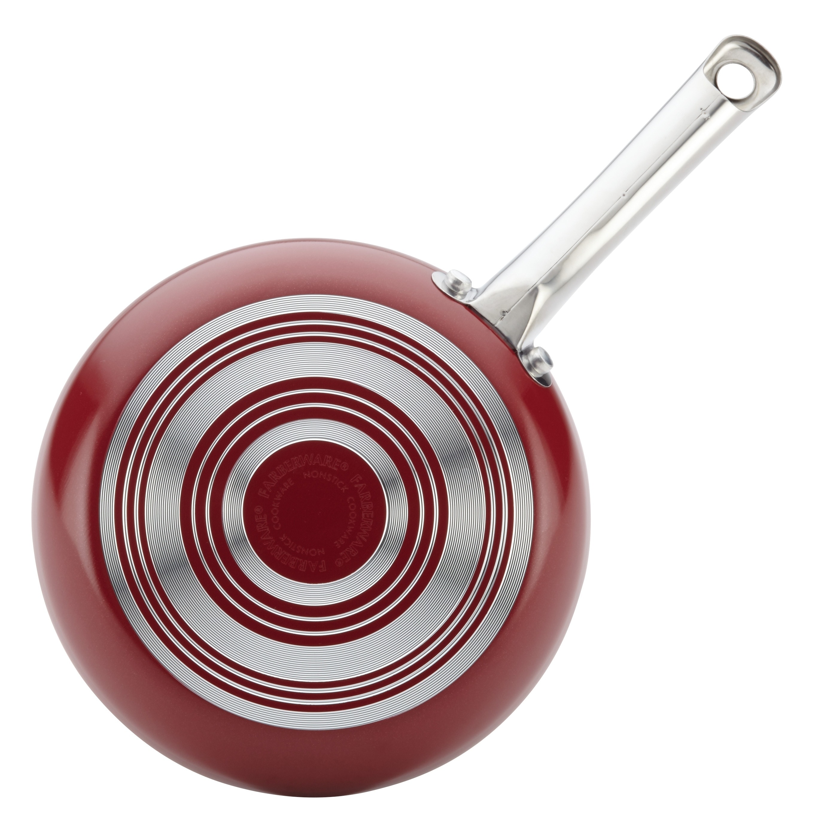 Farberware Buena Cocina Aluminum 9.75-Inch Nonstick Skillet, Red