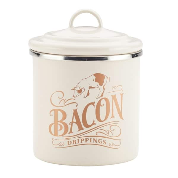 Shop Ayesha Collection Bacon Grease Can 4 X 4 French Vanilla Overstock