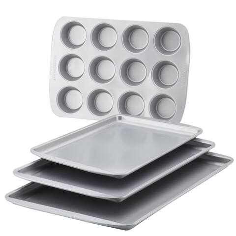 Farberware Nonstick Bakeware 4-Piece Set, Gray