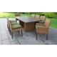 preview thumbnail 8 of 15, Laguna Rectangular Outdoor Patio Dining Table with with 6 Armless Chairs and 2 Chairs w/ Arms