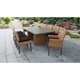 preview thumbnail 13 of 15, Laguna Rectangular Outdoor Patio Dining Table with with 6 Armless Chairs and 2 Chairs w/ Arms