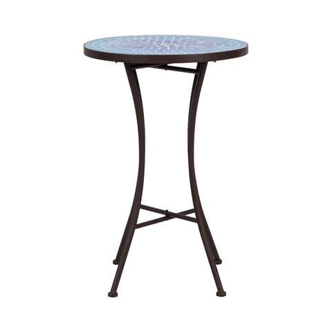 Mosaic Side Table - Blue Mini Cobble Pattern