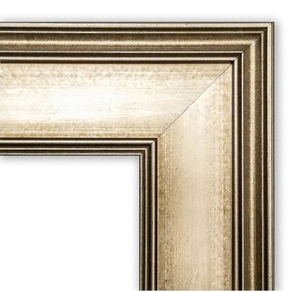 Framed Beige Cork Board, Mezzanine Antique Silver Narrow