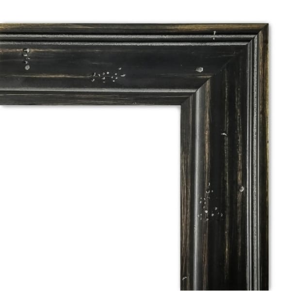Framed Beige Cork Board, Rustic Pine Narrow Black