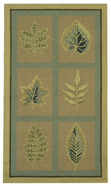 Handmade Forest Tan Wool Rug (29 X 49)