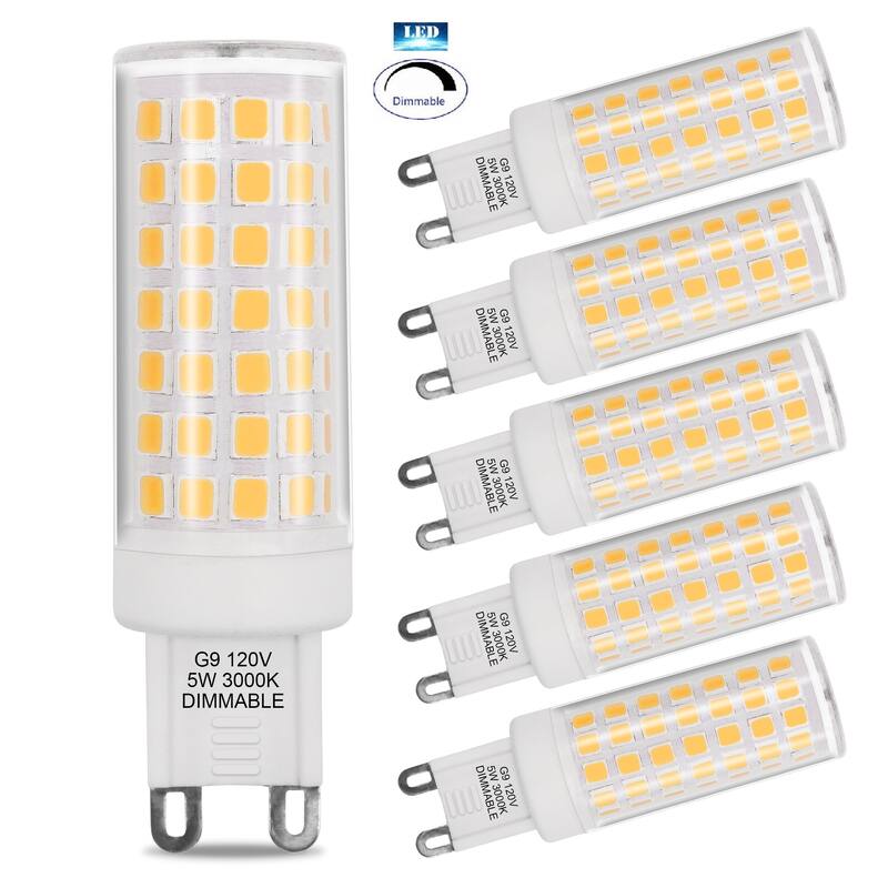 Artiva USA 5W G9 Dimmable LED light bulb (set of 6)) - White - White - Over 100 Watts