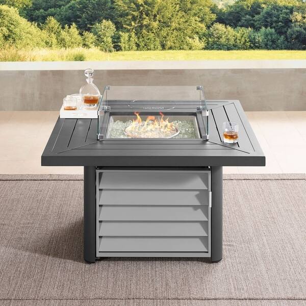 Shop Corvus Abruzzo 42 Inch Square Aluminum Propane Fire Pit Table On Sale Overstock 24040128