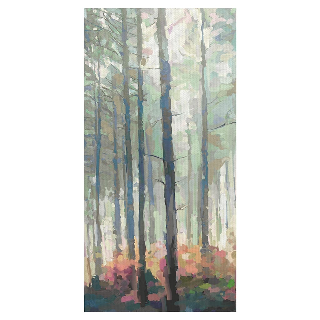 Masterpiece Art Gallery Woodland Journey Panel I Tall Forest Trees By Studio Arts Canvas Art Print