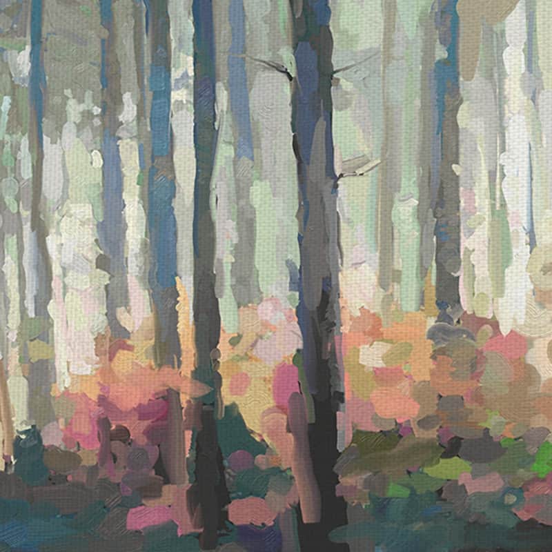 Masterpiece Art Gallery Woodland Journey Panel I Tall Forest Trees By Studio Arts Canvas Art Print
