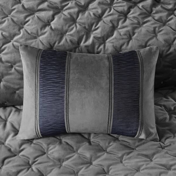 Shop Madison Park Signature Sophisticate Grey Velvet Comforter Set