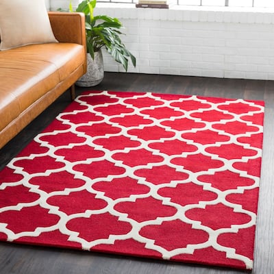 Hand-Tufted Till Moroccan Trellis Wool Rug - 9' x 13'