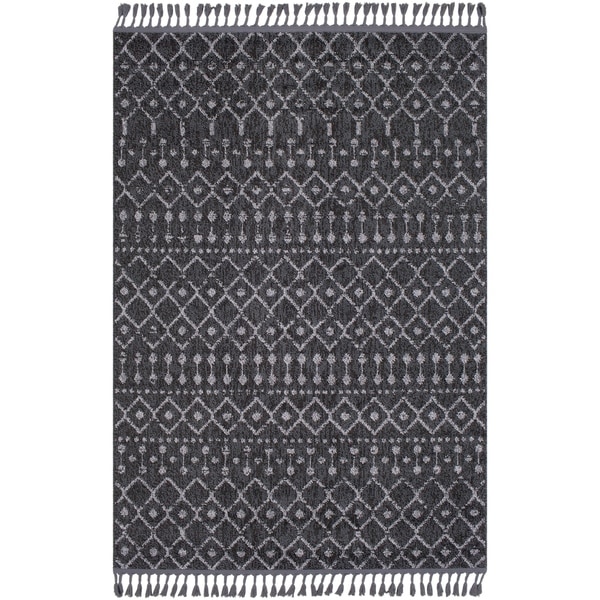 Laci Moroccan Patterned Tassel Area Rug - 3'11" x 5'7"