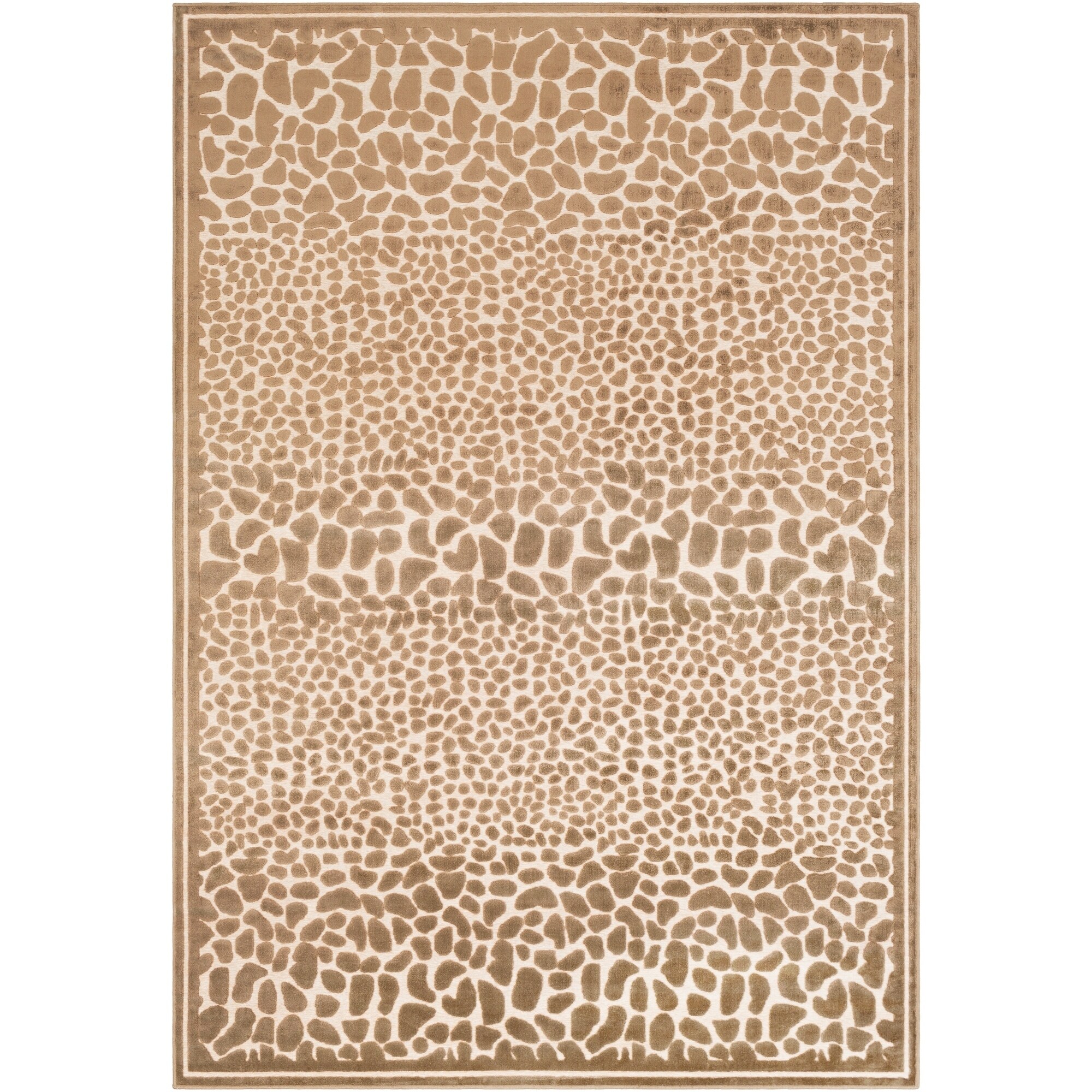 Auvergne Viscose Chenille Animal Print Area Rug 4 X 5 7 Auvergne Viscose Chenille Animal Print