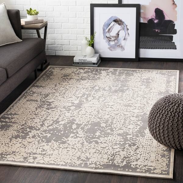 Emet Grey Chenille Vintage Area Rug 8 10 X 12 On Sale Overstock 24044758