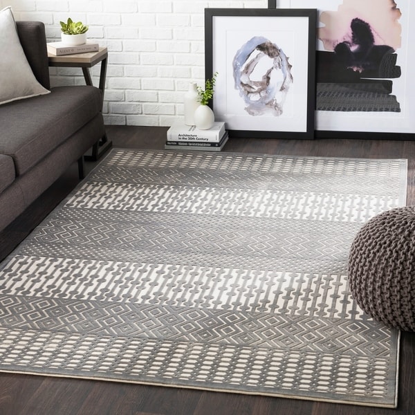 Willie Charcoal Boho Chenille Area Rug - 9' x 12'