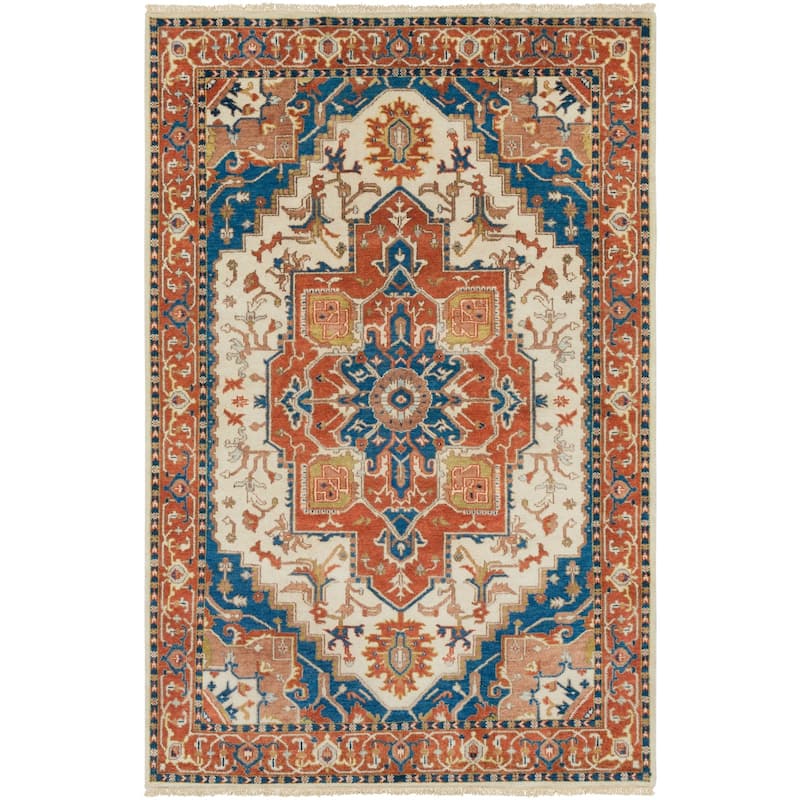 Hand-Knotted Jupiter Wool Accent Rug - 2' x 3' - 2' x 3' - Orange
