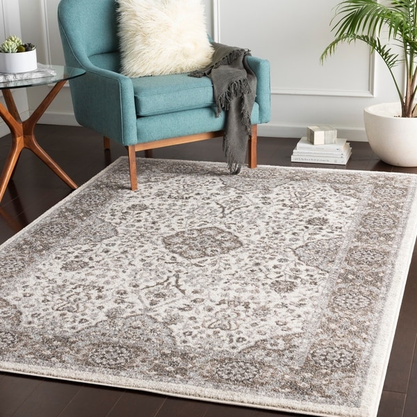 Percival Taupe Traditional Accent Rug - 2' x 3'