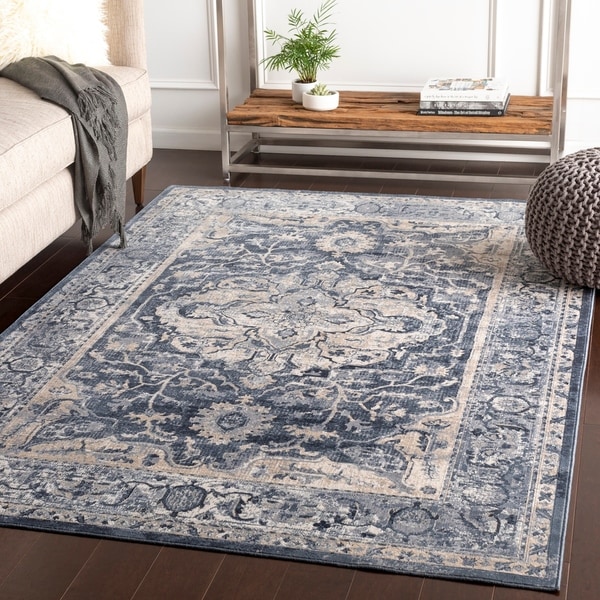 Porch & Den Angie Grey Traditional Area Rug - 9' x 12'
