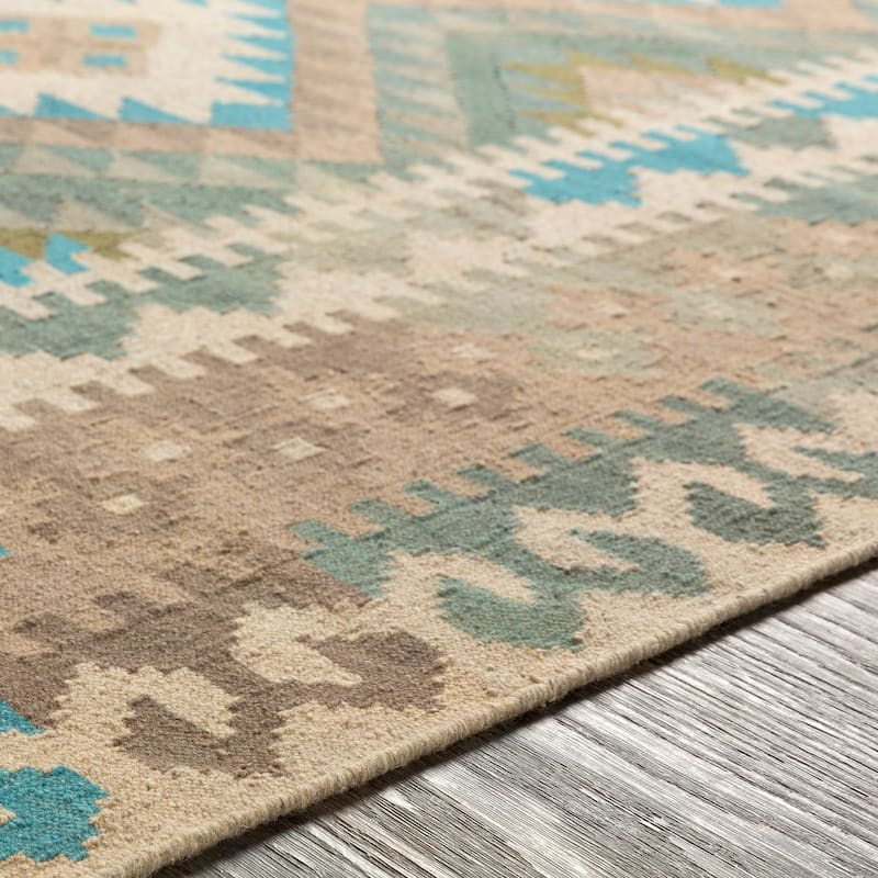 Porch & Den Macorey Sage Boho Handmade Wool Accent Rug - 2' x 3'
