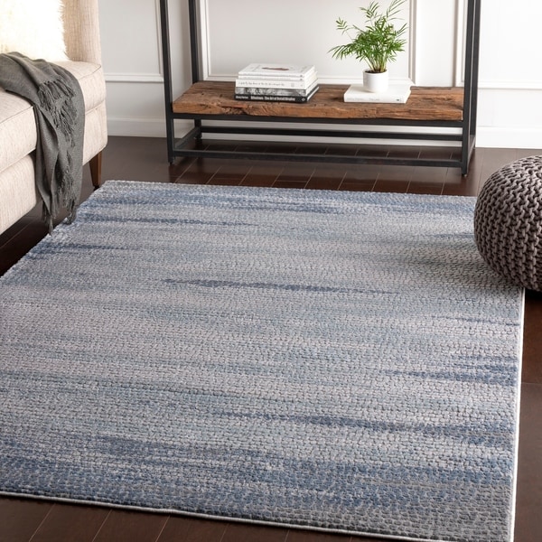 Kota Navy & Grey Modern Abstract Accent Rug - 2' x 3 ...