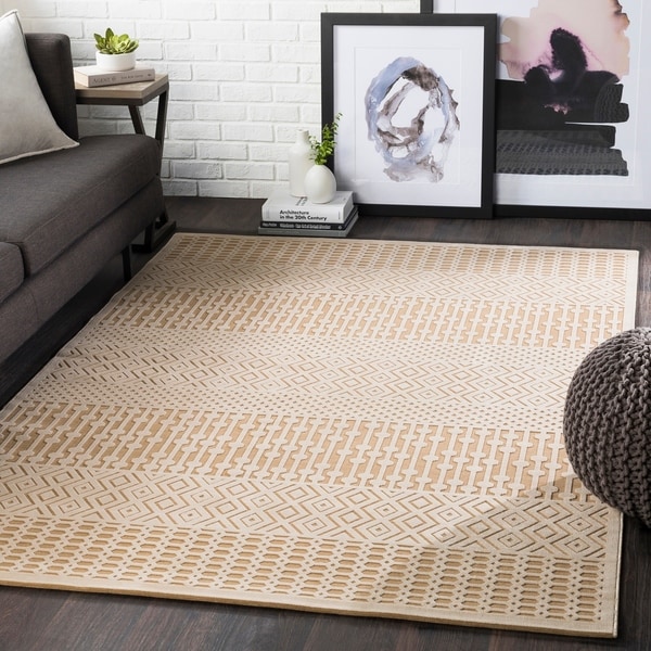 Willie Khaki Boho Chenille Accent Rug - 2' x 3'