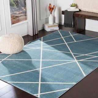 Carson Carrington Fallbacken Blue Modern Area Rug - 8'10