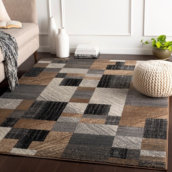 Woven Colfax Geometric Patches Plush Runner - 2' x 7'5" Runner