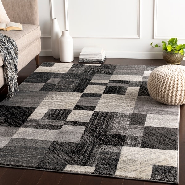Woven Colfax Geometric Patches Plush Area Rug - 6'6" x 9'8"