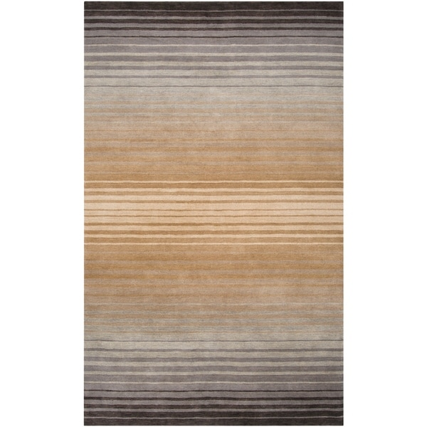 Hand-crafted Ombre Casual Kiewa Wool Area Rug - 6' x 9'