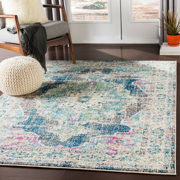 Shop Mirvet Vintage Distressed Medallion Area Rug 6 7 X 9 On Sale Overstock 24045769