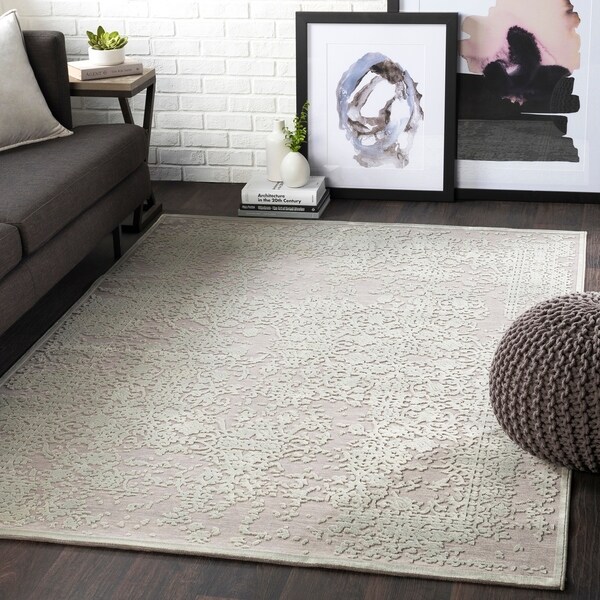 Shop Emet Sage & Grey Chenille Vintage Area Rug - 6'7" x 9 ...