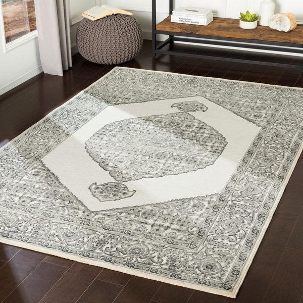 Ariadne Grey Chenille Vintage Persian Area Rug - 6'7" x 9'6"