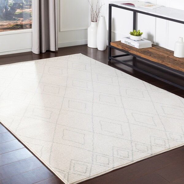 Zoya Beige Moroccan Area Rug - 5'3" x 7'3"