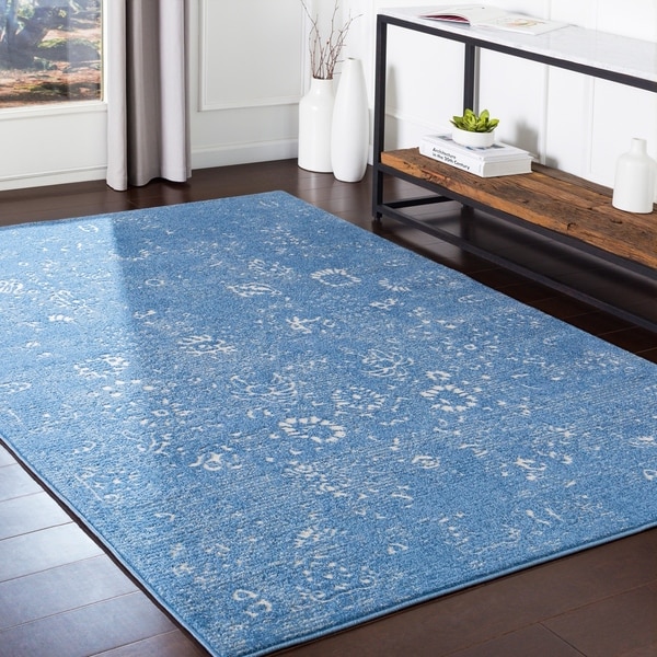 Massey Blue Vintage Floral Area Rug - 5'3" x 7'3"