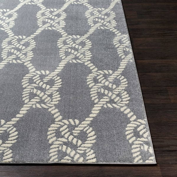 Porch Den Kaybern Grey Nautical Rope Area Rug 6 7 X 9 6 Overstock 24046131