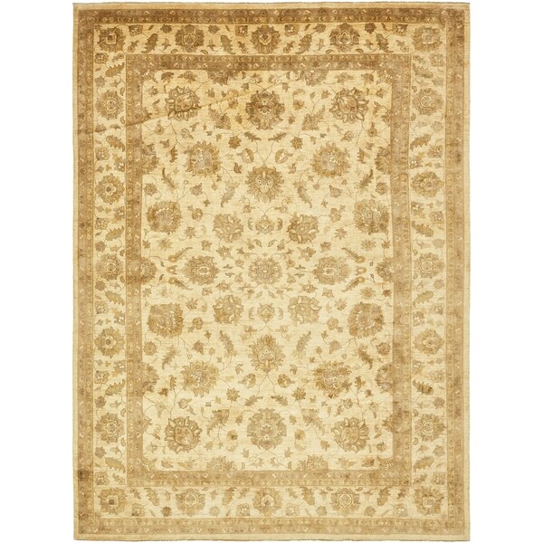 Hand Knotted Peshawar Ziegler Wool Area Rug - 10' x 13' 7