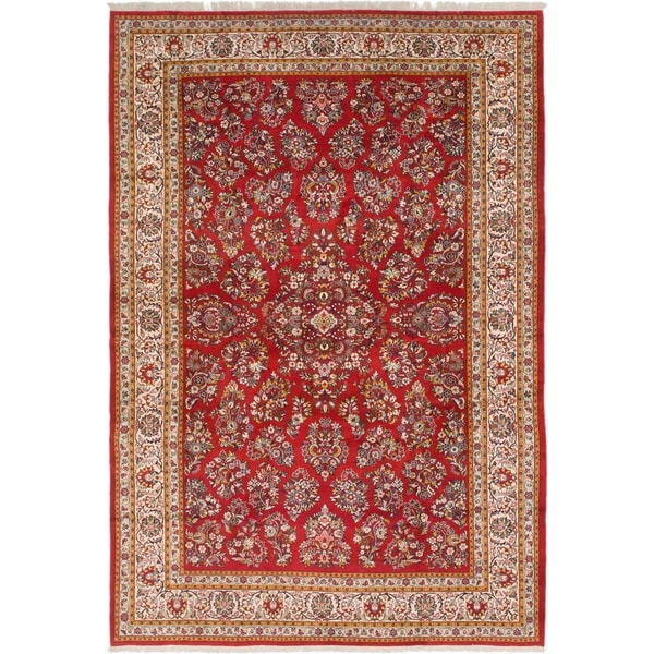 Hand Knotted Sarough Wool Area Rug - 8' 2 x 11' 9