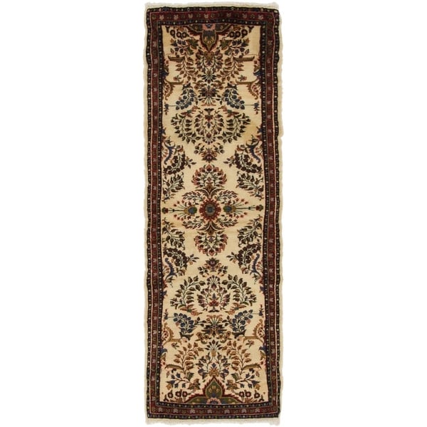 Hand Knotted Shahrbaft Semi Antique Wool Runner Rug - 2' 7 x 8' 5