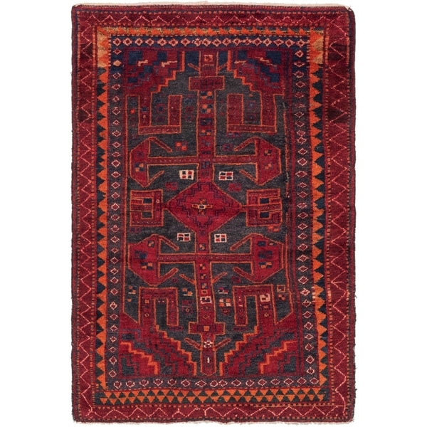 Hand Knotted Shiraz Semi Antique Wool Area Rug - 4' 5 x 6' 9